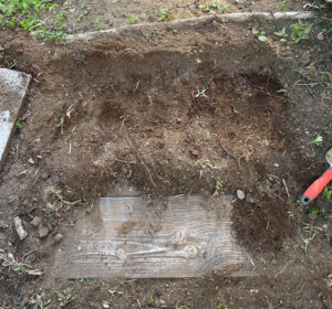 斜面を階段状に整地した画像