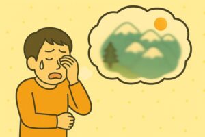 左右の視力が急にアンバランスになった状況の画像