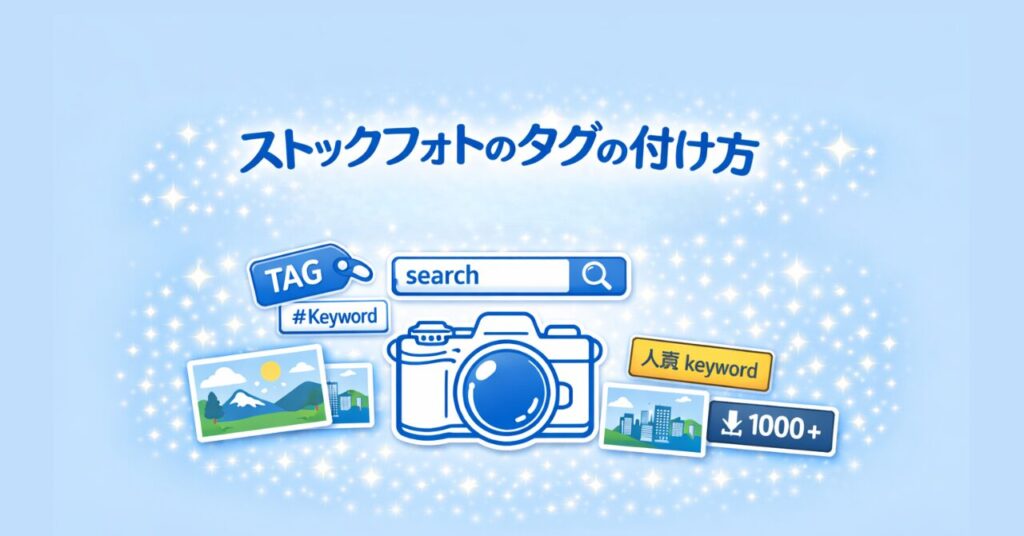 ストックフォトのタグの付け方のアイキャッチ画像