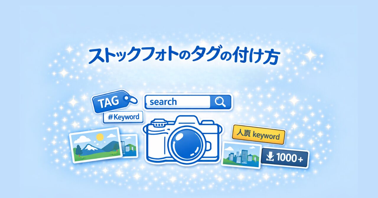 ストックフォトのタグの付け方のアイキャッチ画像