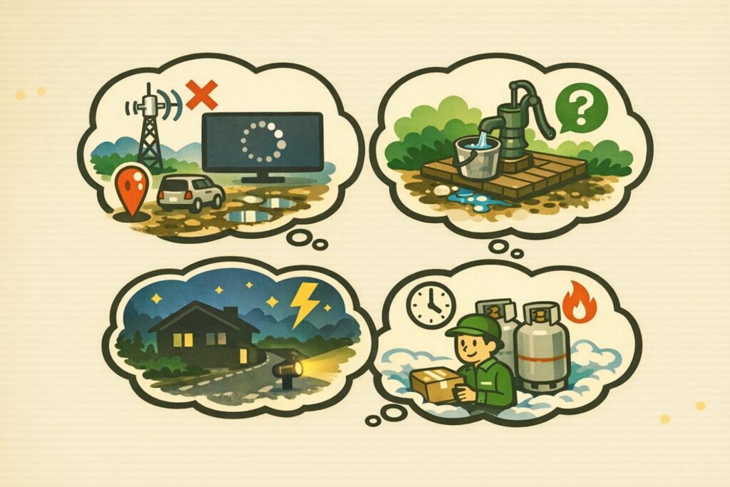 ライフライン(ネット・水道・電気・ガス)の確認の画像