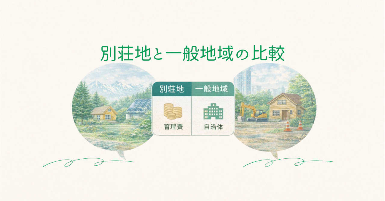 別荘地と一般地域の比較のアイキャッチ画像